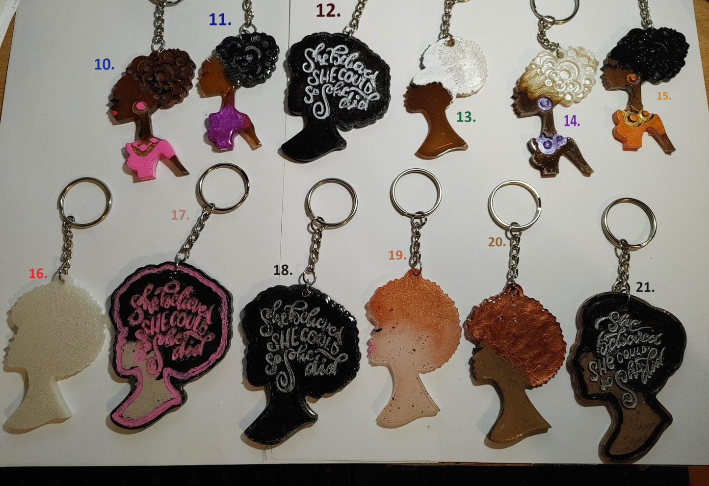 Afro American Women Keychains